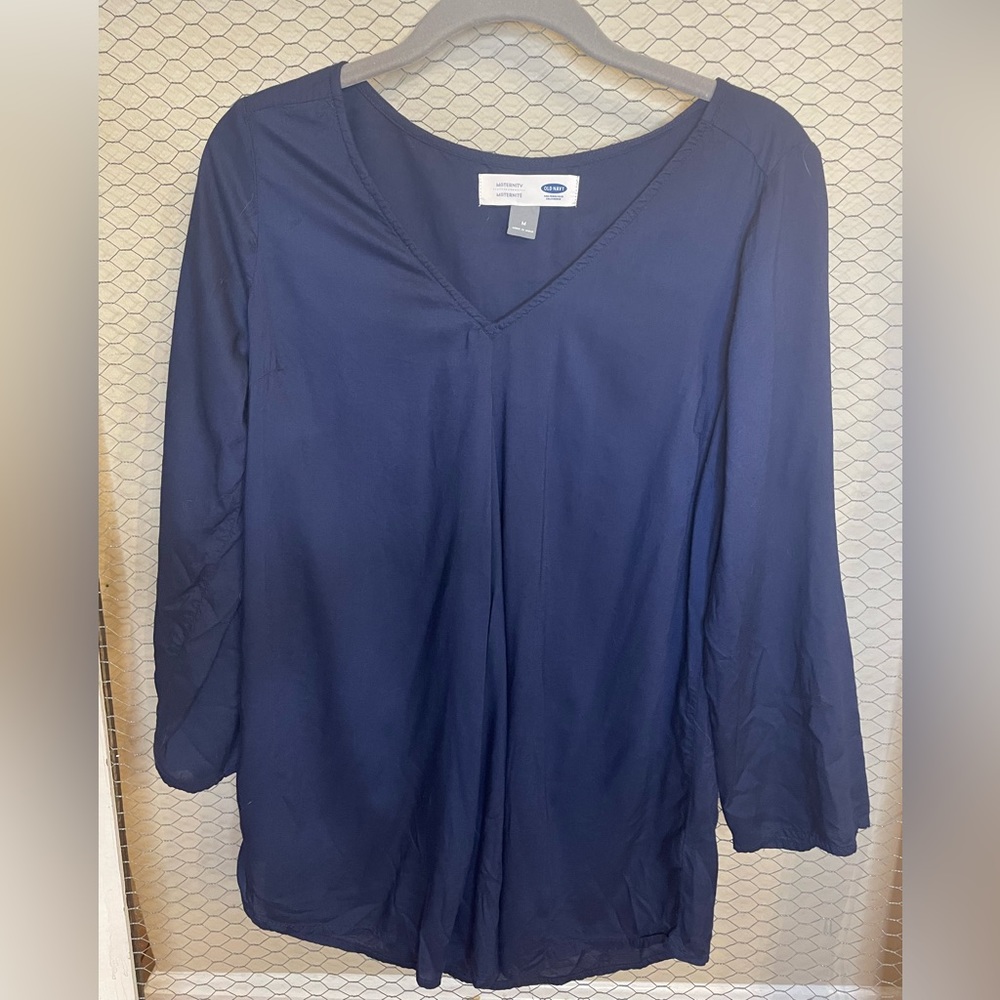 Old Navy - Medium - Blue - Maternity Top - 100% Rayon